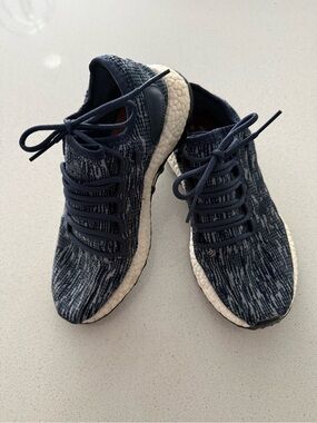 Adidas Ultra Boost  Blue Knit Casual Sneakers